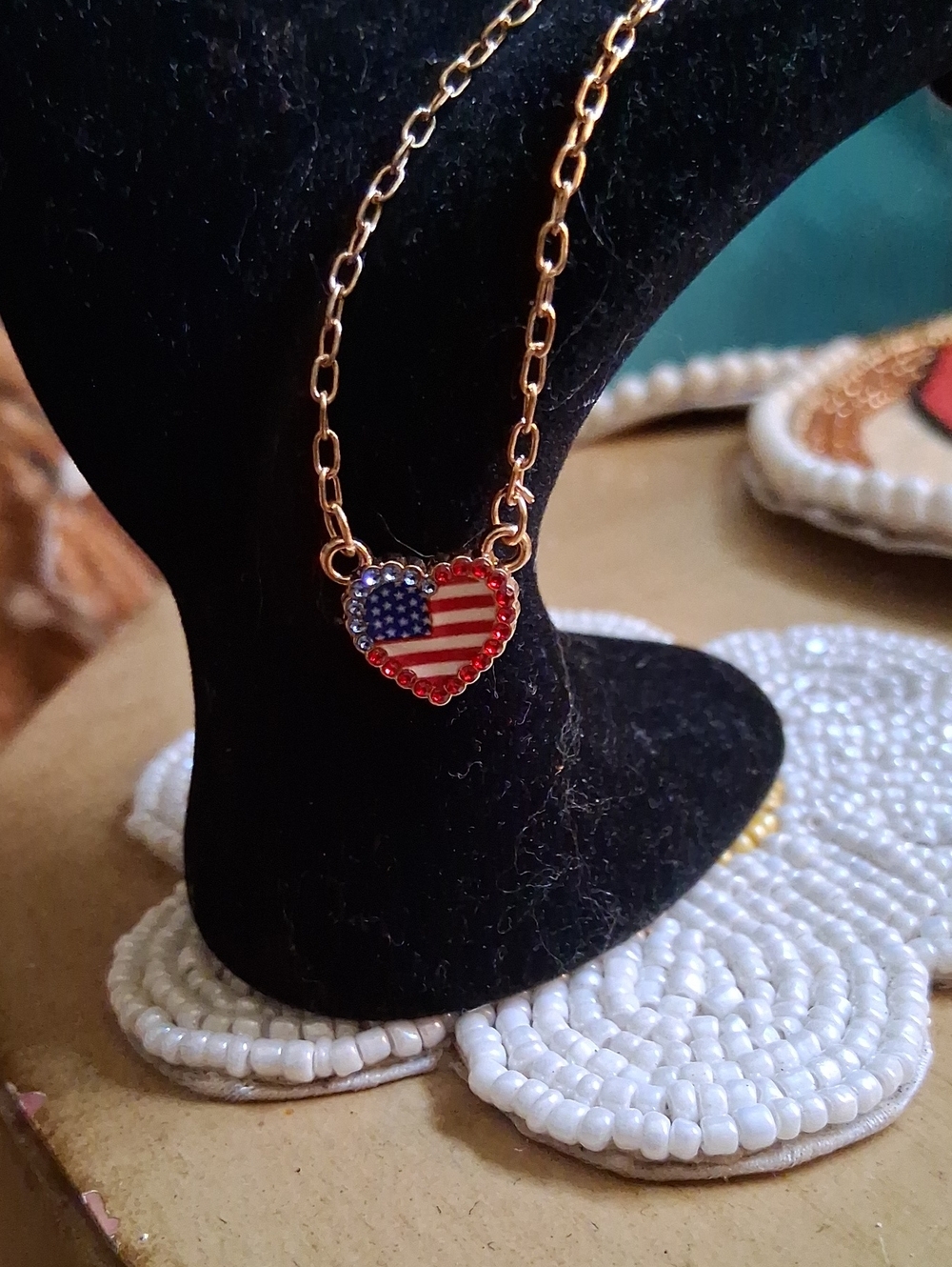 Small Heart Flag Neckless